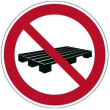 Verbotskennzeichnung, Paletten lagern verboten – Polycarbonat, D. 400 mm