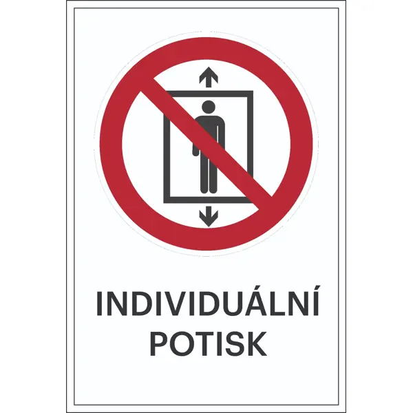 Verbotskennzeichnung, Personenbeförderung verboten, individueller Text – Folie, 100×150 mm