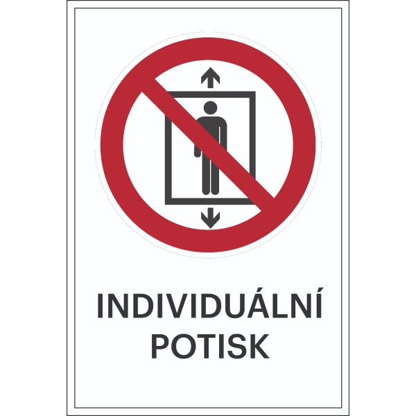 Verbotskennzeichnung, Personenbeförderung verboten, mit Möglichkeit des individuellen Textes – Folie, 100×150 mm
