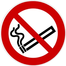 Verbotskennzeichnung, Rauchen verboten – Polycarbonat, D. 400 mm