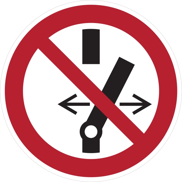 Verbotskennzeichnung, Umschalten verboten – Aluminium-Kompositwerkstoff, D. 100 mm