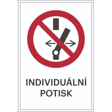 Verbotskennzeichnung, Umschalten verboten, individueller Text – Folie, 100×150 mm