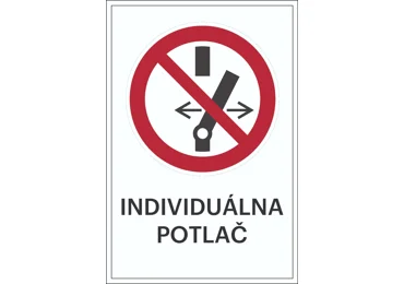 Verbotskennzeichnung – Umschalten verboten + individueller Text