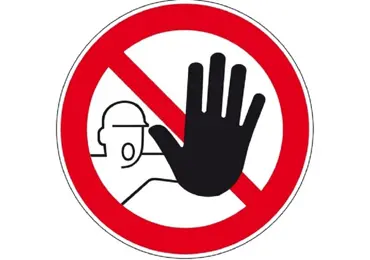 Verbotskennzeichnung – Zutritt für Unbefugte verboten