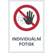 Verbotskennzeichnung, Zutritt für Unbefugte verboten, mit Möglichkeit des individuellen Textes – Folie, 100×150 mm