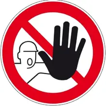 Verbotskennzeichnung, Zutritt für Unbefugte verboten – Polycarbonat, D. 400 mm