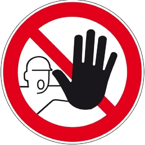 Verbotskennzeichnung, Zutritt für Unbefugte verboten – Polycarbonat, D. 600 mm