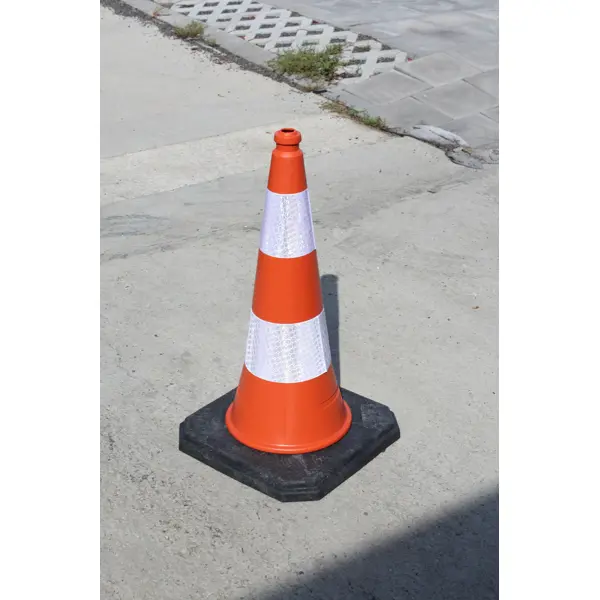 Verkehrsleitkegel Highway, H. 750mm, 2× Reflexstreifen Klasse 2