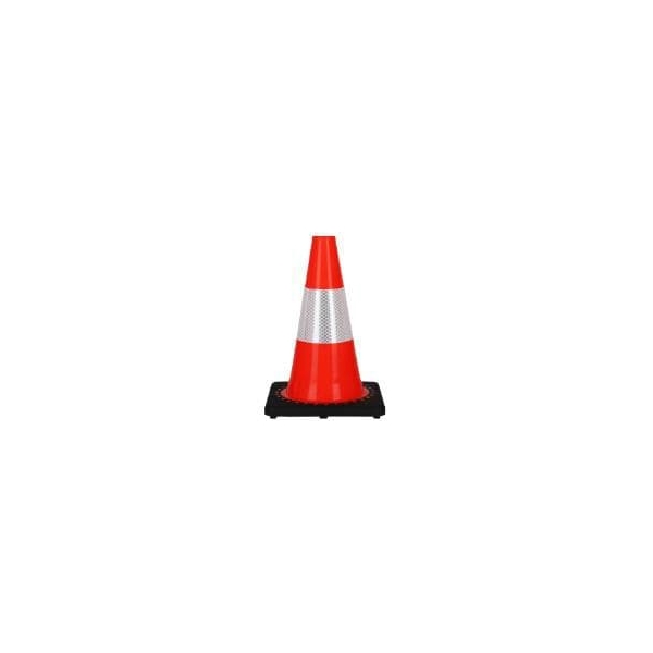 Verkehrsleitkegel – PVC, H.300 mm, 1× Reflexstreifen Klasse 2, orange