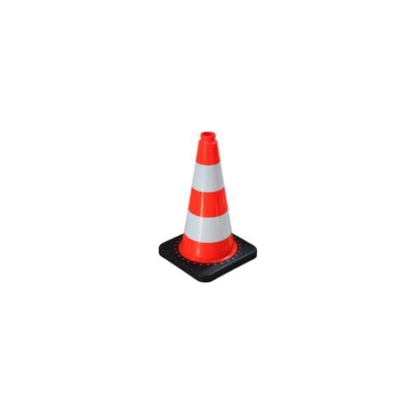 Verkehrsleitkegel – PVC, H.500 mm, 2× Reflexstreifen Klasse 2, orange