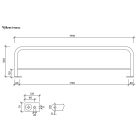 Verzinktes Geländer für Betonschutzplanken – 2000×500 mm