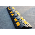 Verzögerungsschwelle, Retarder mit reflektierenden Streifen LP300, Durchlaufelement – 500×300×55,6 mm, schwarz-gelb