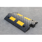 Verzögerungsschwelle, Retarder mit reflektierenden Streifen LP300, Durchlaufelement – 500×300×55,6 mm, schwarz-gelb