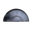 Verzögerungsschwelle, Retarder mit reflektierenden Streifen LP500, Endelement – 250×500×50 mm, schwarz-gelb