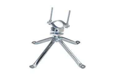 Vierpunktbefestigung mit Kugelgelenk für Wand– und Pfostenmontage – D. 50–85 mm