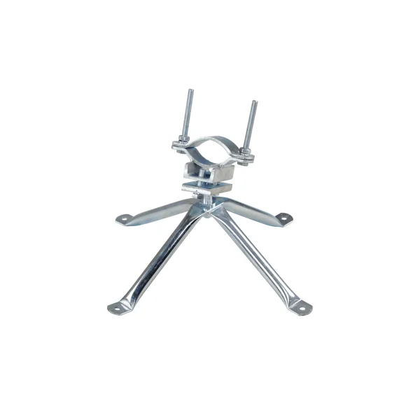 Vierpunktbefestigung mit Kugelgelenk für Wand– und Pfostenmontage – D. 50–85 mm