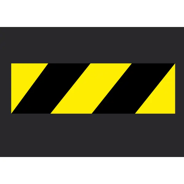 Vorgefertigte schwarz-gelbe Sicherheitslinie – Thermoplast, 1000×250 mm, 10er-Pack