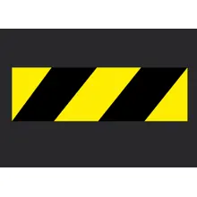 Vorgefertigte schwarz-gelbe Sicherheitslinie –Thermoplast, 1000×500 mm, 5er-Pack
