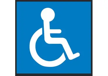 Vorgefertigte Straßenmarkierung "Behindertenparkplatz" – Thermoplast