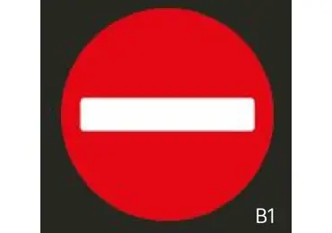 Vorgefertigte Straßenmarkierung "Einfahrt verboten" – Thermoplast