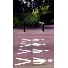Vorgefertigte Straßenmarkierung "Fußgänger" – Thermoplast, weiß, 1000×400 mm, 5 Stk.