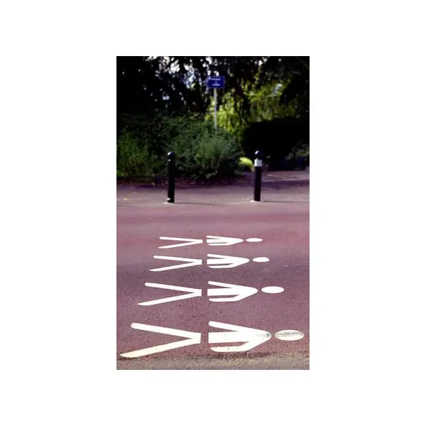Vorgefertigte Straßenmarkierung "Fußgänger" – Thermoplast, weiß, 1000×400 mm, 5 Stk.