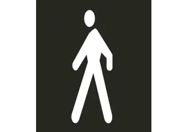 Vorgefertigte Straßenmarkierung "Fußgänger" – Thermoplast, weiß, 1000×400 mm, 5 Stk.