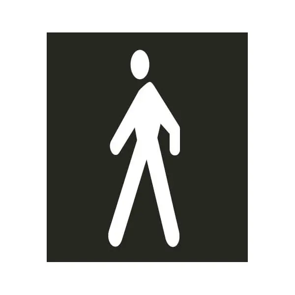 Vorgefertigte Straßenmarkierung "Fußgänger" – Thermoplast, weiß, 1000×400 mm, 5 Stk.