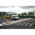 Vorgefertigte Straßenmarkierung "Gerade Linie" –Thermoplast, weiß, 1000×500 mm, 5er-Pack