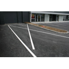 Vorgefertigte Straßenmarkierung "Gerade Linie" –Thermoplast, weiß, 1000×500 mm, 5er-Pack