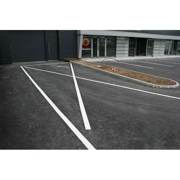 Vorgefertigte Straßenmarkierung "Gerade Linie" – Thermoplast, weiß, 5000×100 mm, 4er-Pack