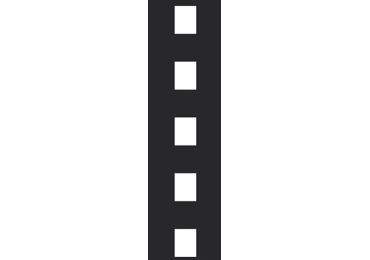 Vorgefertigte Straßenmarkierung "Gestrichelte Linie-breit" – Thermoplast, weiß, 500×500 mm, 10 Stk.
