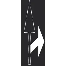 Vorgefertigte Straßenmarkierung "Pfeil nach rechts" – Thermoplast, weiß, 1000×425 mm, 5er-Pack