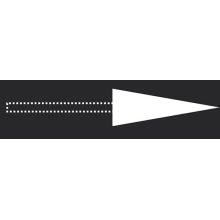 Vorgefertigte Straßenmarkierung "Pfeilspitze" –Thermoplast, weiß, 1000×350 mm, 5er-Pack