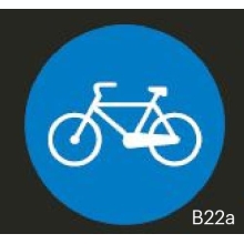 Vorgefertigte Straßenmarkierung "Radweg" –Thermoplast, D.750 mm, 2er-Pack