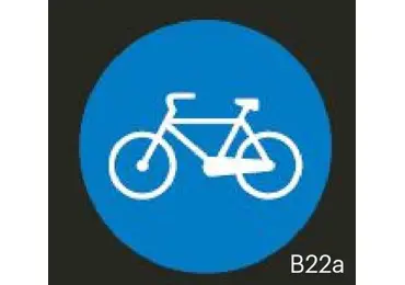 Vorgefertigte Straßenmarkierung "Radweg" – Thermoplast