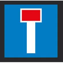 Vorgefertigte Straßenmarkierung "Sackgasse" – Thermoplast, 700×700 mm, 2er-Pack