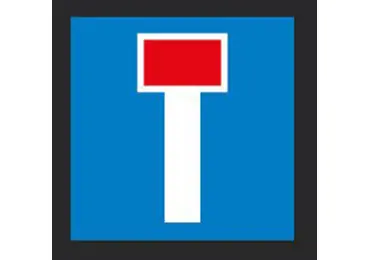 Vorgefertigte Straßenmarkierung "Sackgasse" – Thermoplast