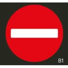 Vorgefertigte Straßenmarkierung "Verbot für Einfahrt" –Thermoplast, D.750 mm, 2er-Pack