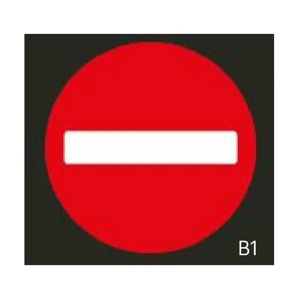 Vorgefertigte Straßenmarkierung "Verbot für Einfahrt" – Thermoplast, D.850 mm