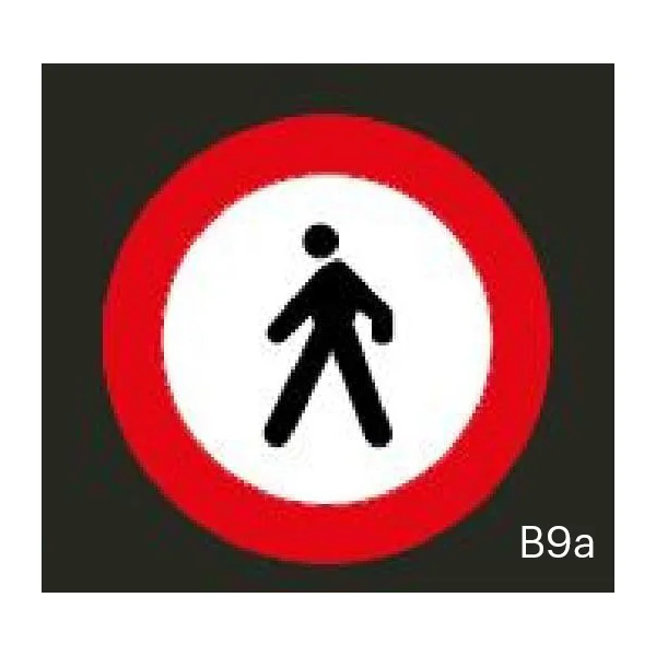 Vorgefertigte Straßenmarkierung "Verbot für Fußgänger" – Thermoplast, D.600 mm, 2er-Pack