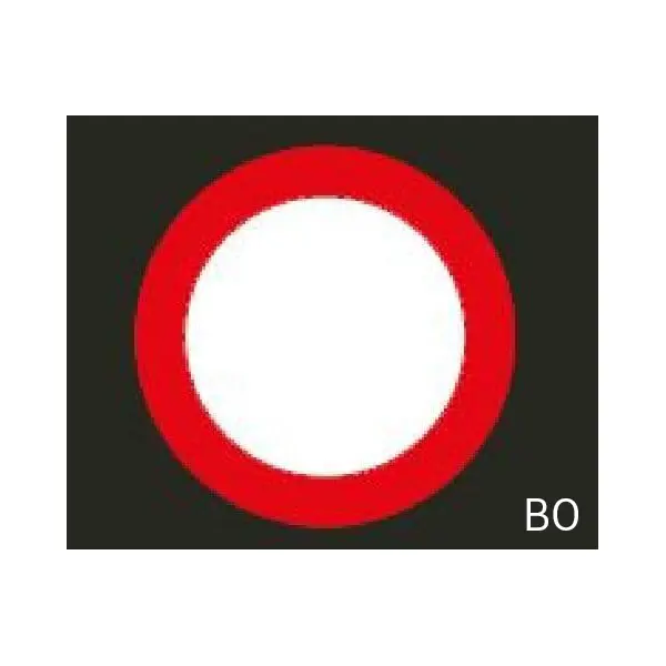 Vorgefertigte Straßenmarkierung "Verbot für Kraftfahrzeuge in beide Richtungen" – Thermoplast, D.750 mm, 2er-Pack