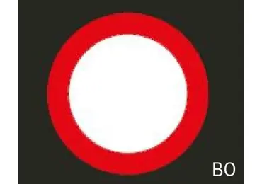 Vorgefertigte Straßenmarkierung "Verbot für Kraftfahrzeuge in beide Richtungen" – Thermoplast