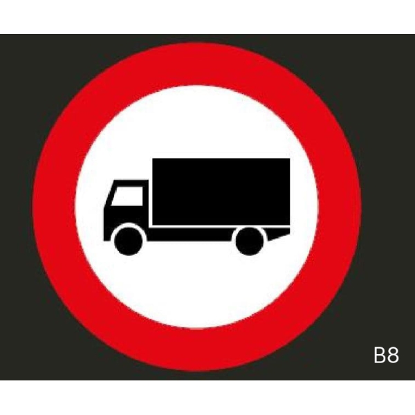 Vorgefertigte Straßenmarkierung "Verbot für Kraftfahrzeuge über 3,5t" – Thermoplast, D.1050 mm