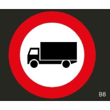 Vorgefertigte Straßenmarkierung "Verbot für Kraftfahrzeuge über 3,5t" – Thermoplast, D.450 mm, 2er-Pack