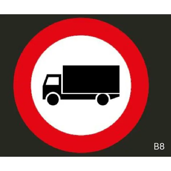 Vorgefertigte Straßenmarkierung "Verbot für Kraftfahrzeuge über 3,5t" – Thermoplast, D.750 mm, 2er-Pack