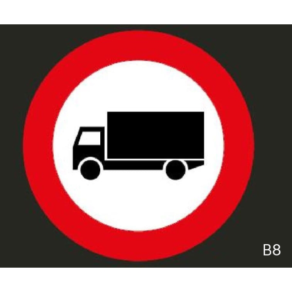 Vorgefertigte Straßenmarkierung "Verbot für Kraftfahrzeuge über 3,5t" – Thermoplast, D.850 mm