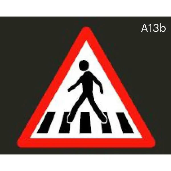 Vorgefertigte Warnstraßenmarkierung "Fußgängerüberweg" – Thermoplast, 4000×2000 mm