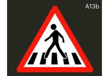 Vorgefertigte Warnstraßenmarkierung "Fußgängerüberweg" – Thermoplast