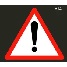 Vorgefertigte Warnstraßenmarkierung "Gefahrstelle" – Thermoplast, 1000×1000 mm